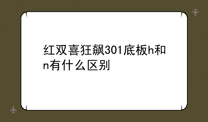红双喜狂飙301底板h和n有什么区别