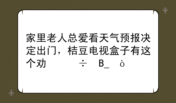 家里老人总爱看天气预报决定出门，桔豆电视盒子有这个功能吗？
