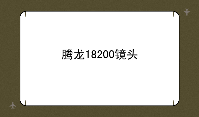 腾龙18200镜头