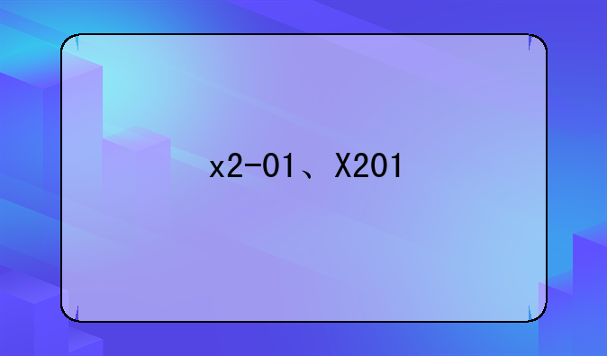 x2-01、X201